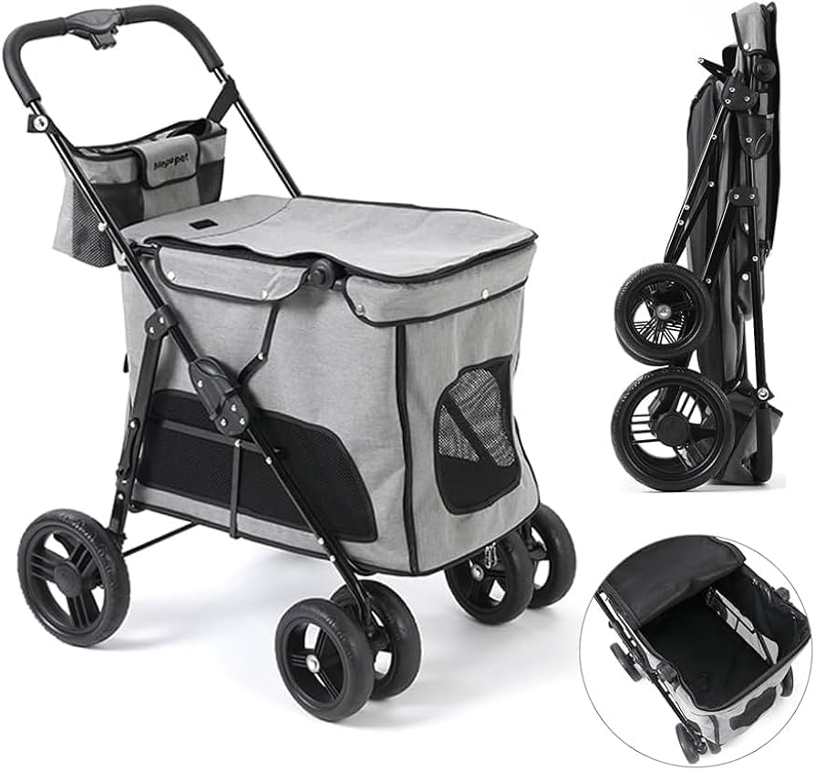 Amazon.co.jp: MEGANEKO ペットカート 大型犬用カート折りたたみ式 耐