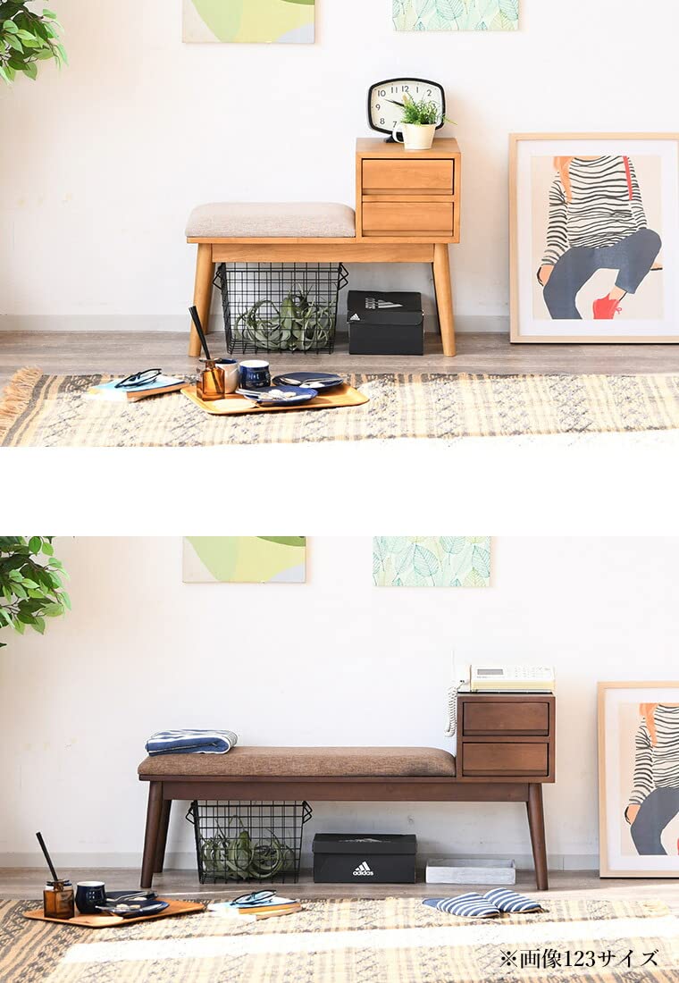 Amazon.co.jp: エントランスベンチ テレフォンベンチ 幅75cm 電話台