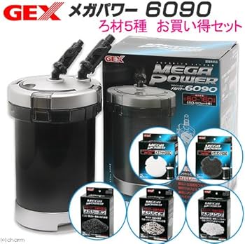 Amazon | メガパワー 6090 + ろ材5種 お買い得セット 水槽用外部