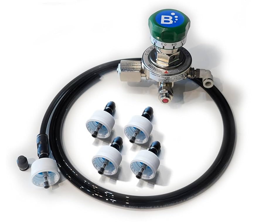 炭酸水メーカー 自作キット(減圧弁&ホース&キャップ10個) Amazon.co.jp