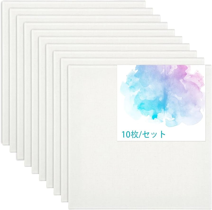 Amazon.co.jp: やぬき キャンバス 30cmx30cm キャンバスボード 10枚
