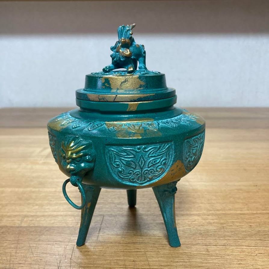 夢工房】前田 古泉 造 青銅 爵 香炉 共箱 重さ774g 高さ18.8