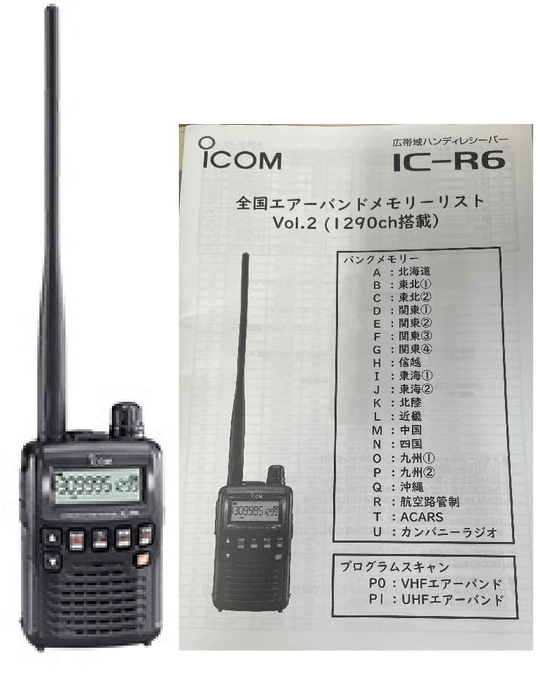 未使用】アイコム IC-R6エアーバンド スペシャル （受信用航空無線機