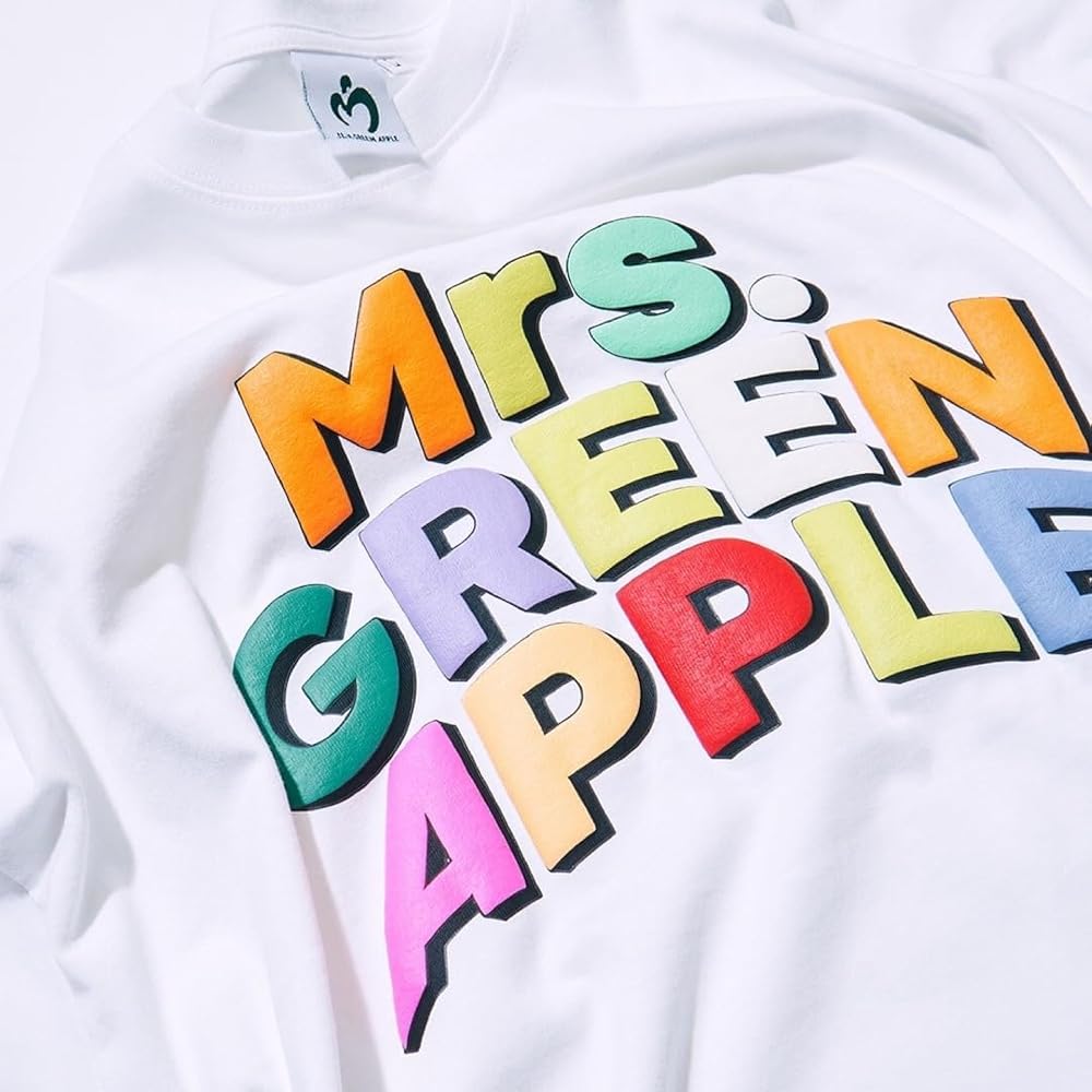 Mrs. GREEN APPLE メメルTシャツ ライムグリーン東と名と阪ミセス Mrs