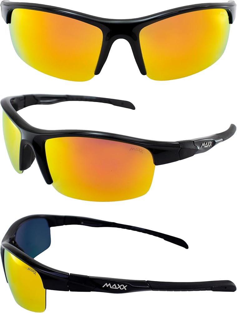 Maxx Switchback Sport Golf Motorcycle Riding Sunglasses Black with
