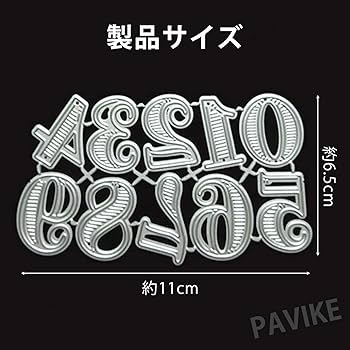 Amazon.co.jp: PAVIKE ダイカット 型 数字 人気 数字0~9 炭素鋼