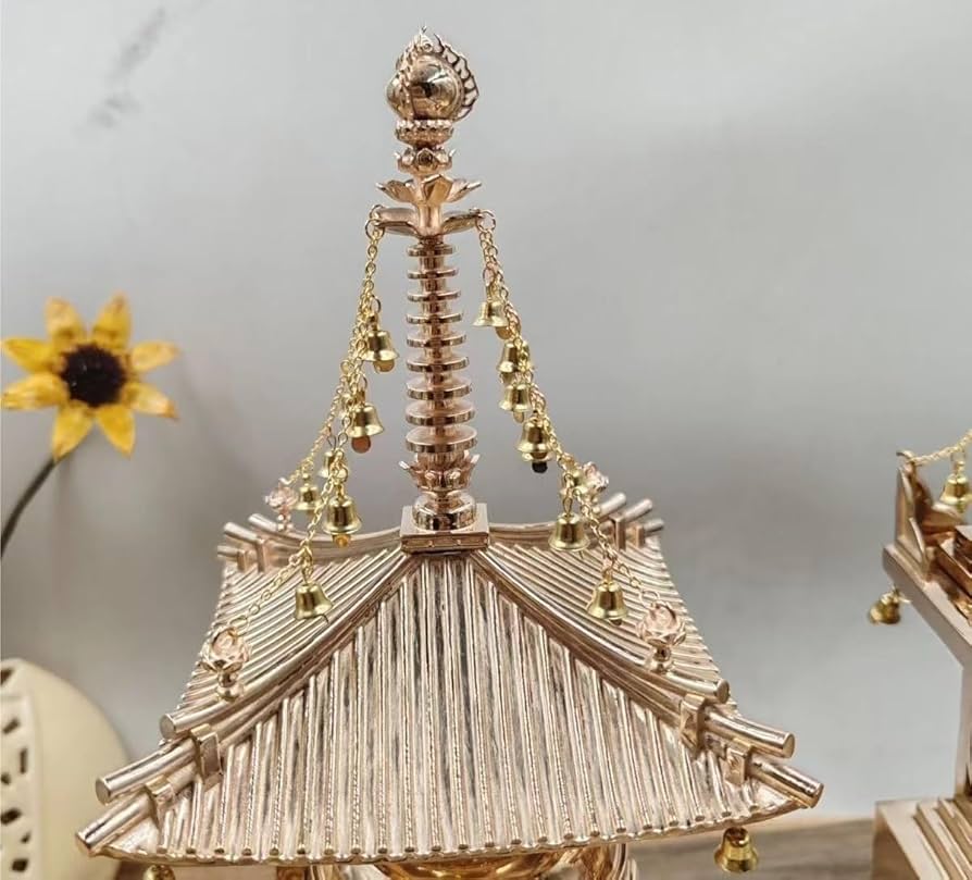 Amazon｜根本塔 舎利塔 仏具 宝篋印塔 真鍮【法器】内部収納あり 総高