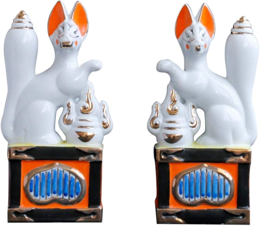 Amazon｜やまこう 大 稲荷 一対 □ 7寸 高さ 22cm □ 狐 お稲荷さん