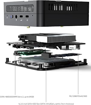 Amazon.com: MINISFORUM UM773 Lite Mini PC AMD Ryzen 7 7735HS(8C