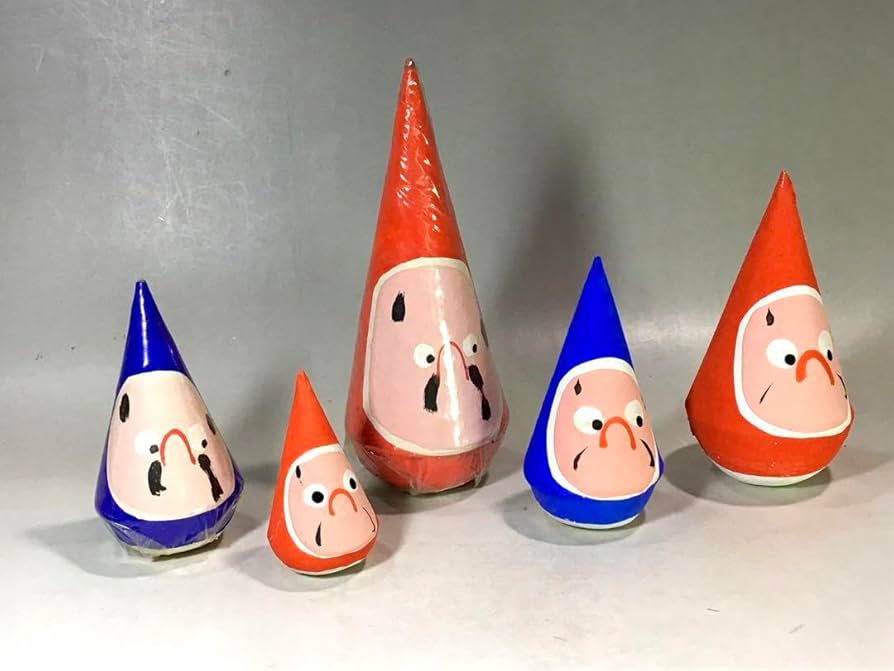 三角だるま今井徳四郎郷土玩具民藝起き上がり小法師新潟水原郷土民芸品