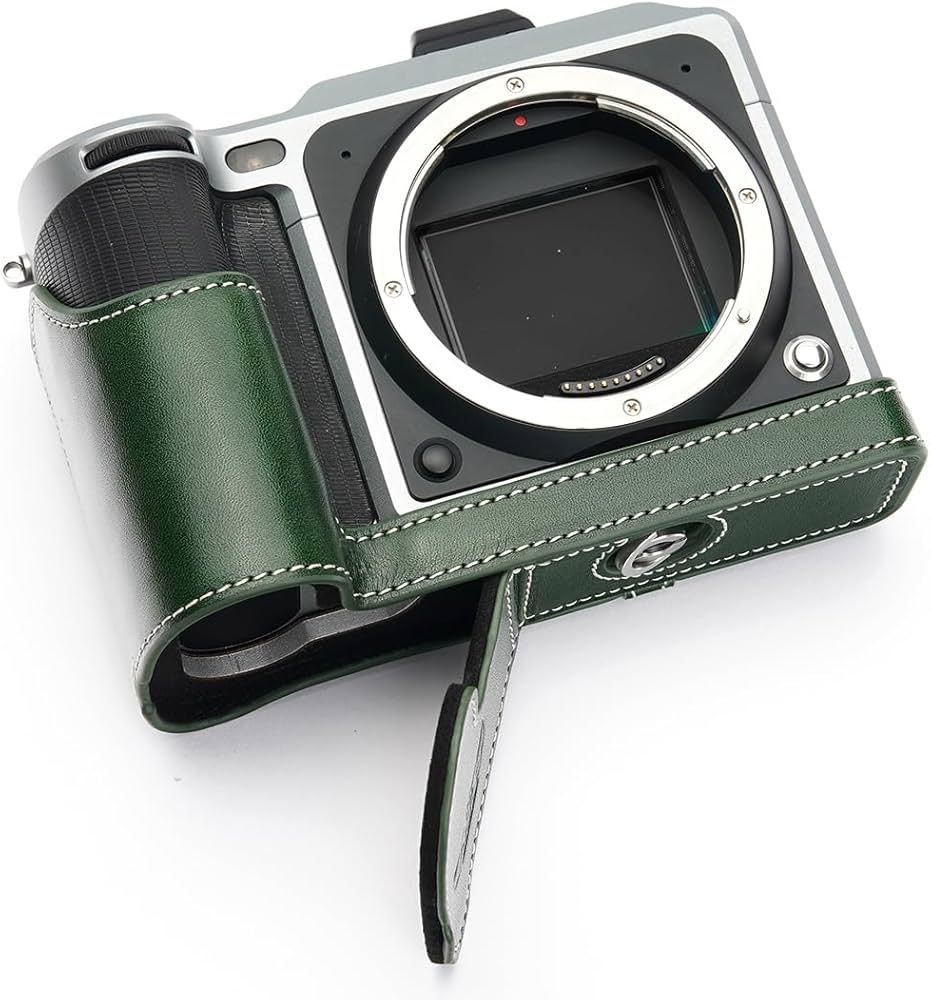 Amazon.com : Handmade Genuine Real Leather Half Camera Case Bag