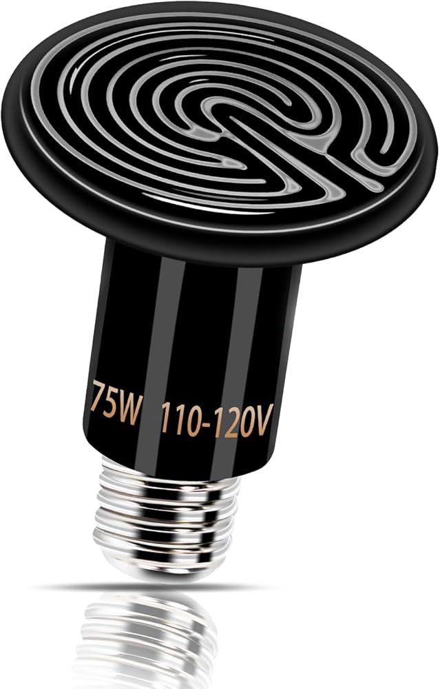 Amazon.co.jp: 75w 爬虫類 ヒーター ライト 無発光 赤外線ライト