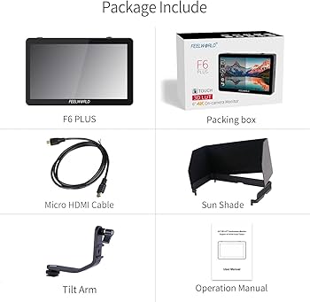 Amazon.com : FEELWORLD F6 Plus V2 6 inch DSLR Camera Field Touch
