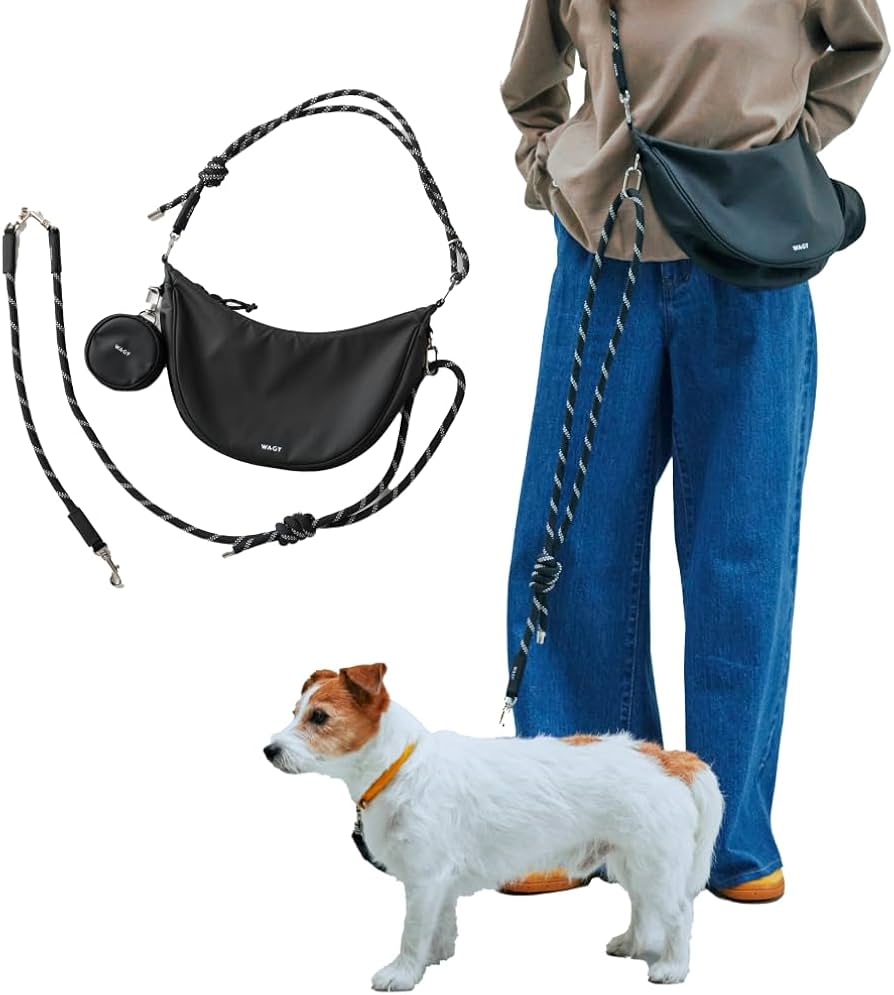 Amazon | 【WAGY】 お散歩バッグ付きリード 犬用リード お散歩リード