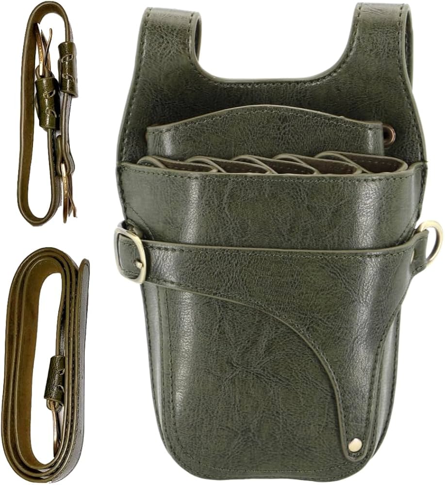 Amazon.co.jp: Ailunate シザーケース 美容師 トリマー レザー シザー