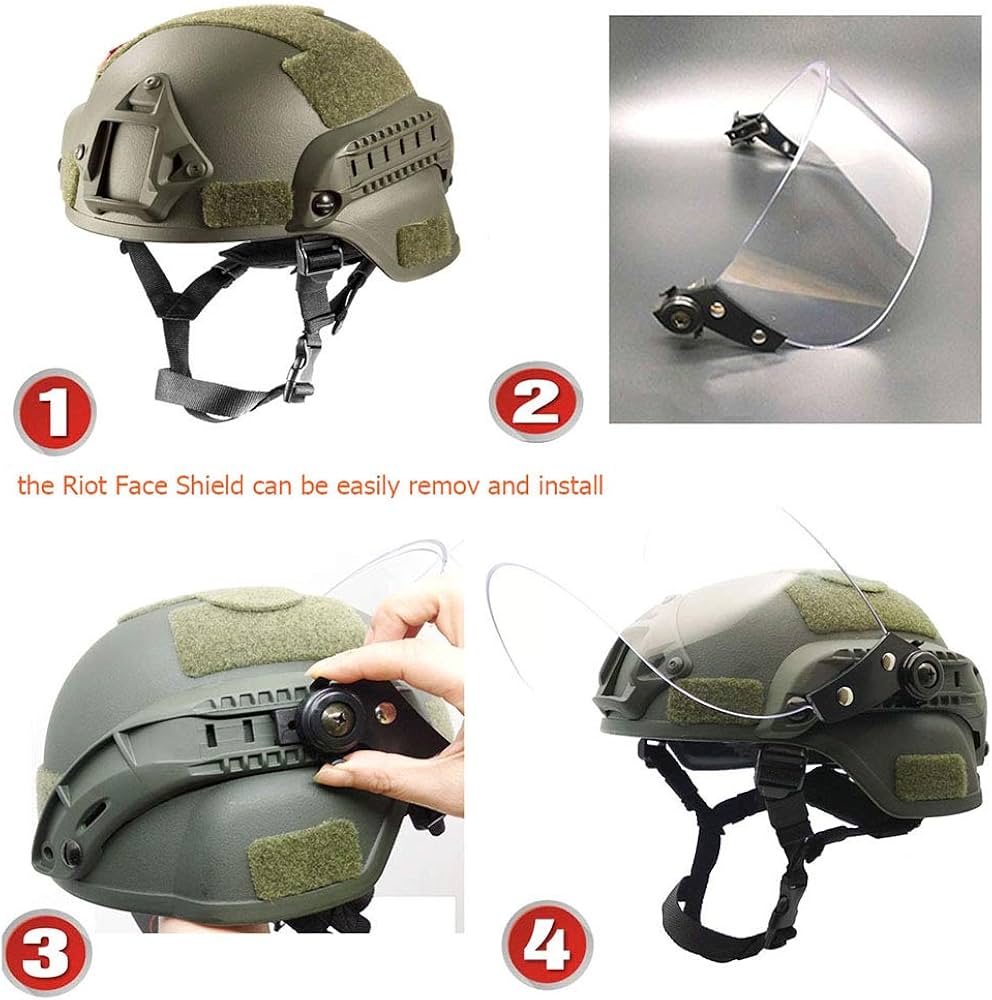 Amazon.co.jp: エアソフト タクティカル MICH2000 ヘルメット バイザー