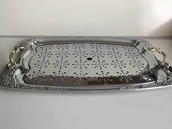 Amazon.co.jp: 昭和レトロ お盆 ステンレス製 水切り トレイ トレー