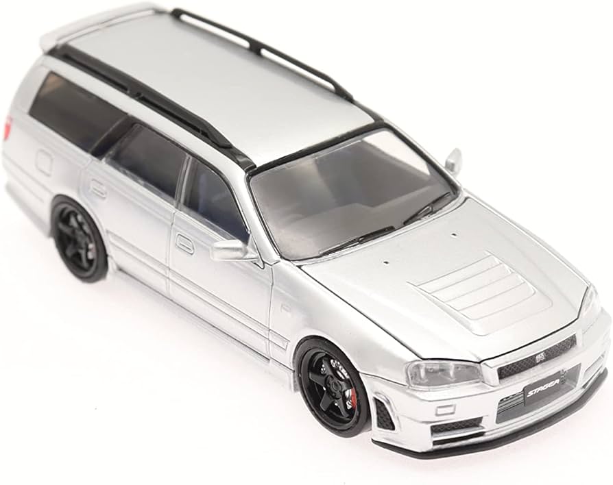 Amazon | 1/64 ZOOM 日産 GTR R34 WAGON ワゴン シルバー | プラモデル