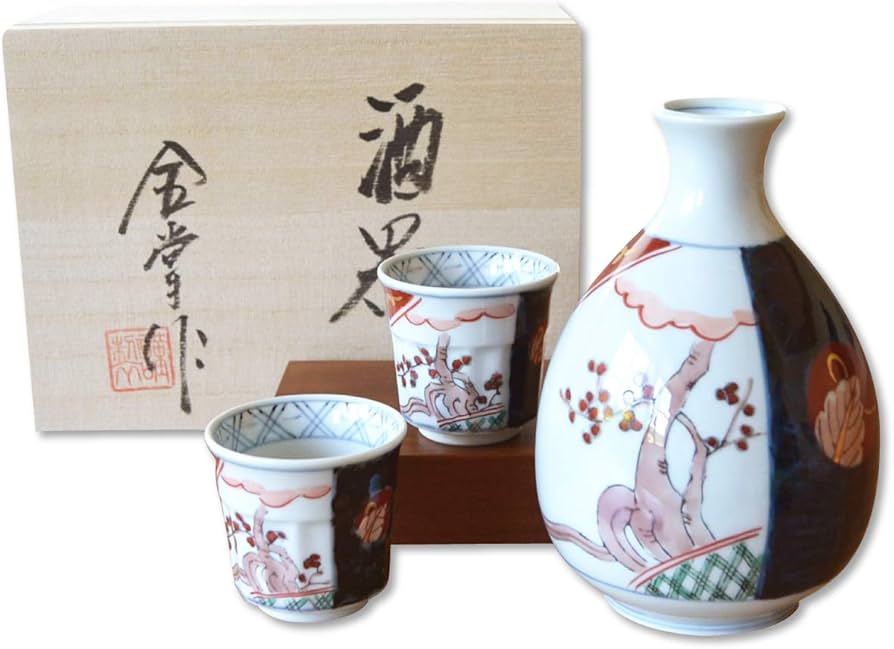 Amazon.co.jp: 有田焼 酒器 セット 贈答用にもうれしい木箱ギフト徳利1
