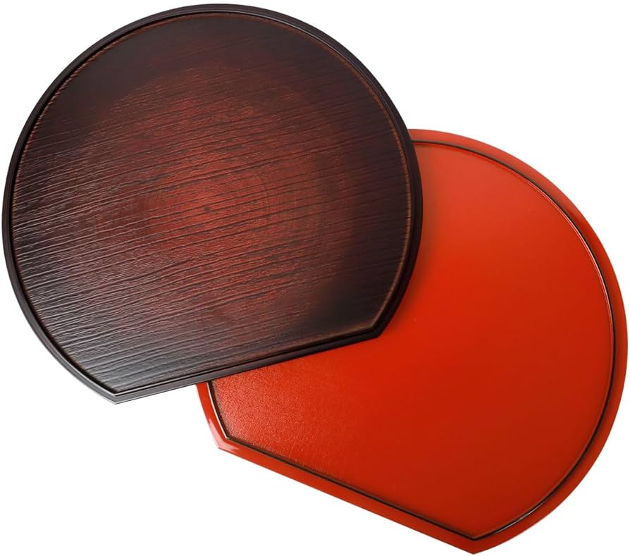 Amazon｜紀州漆器 半月盆 お盆 半月膳 トレー トレイ 39cm 13寸 日本製