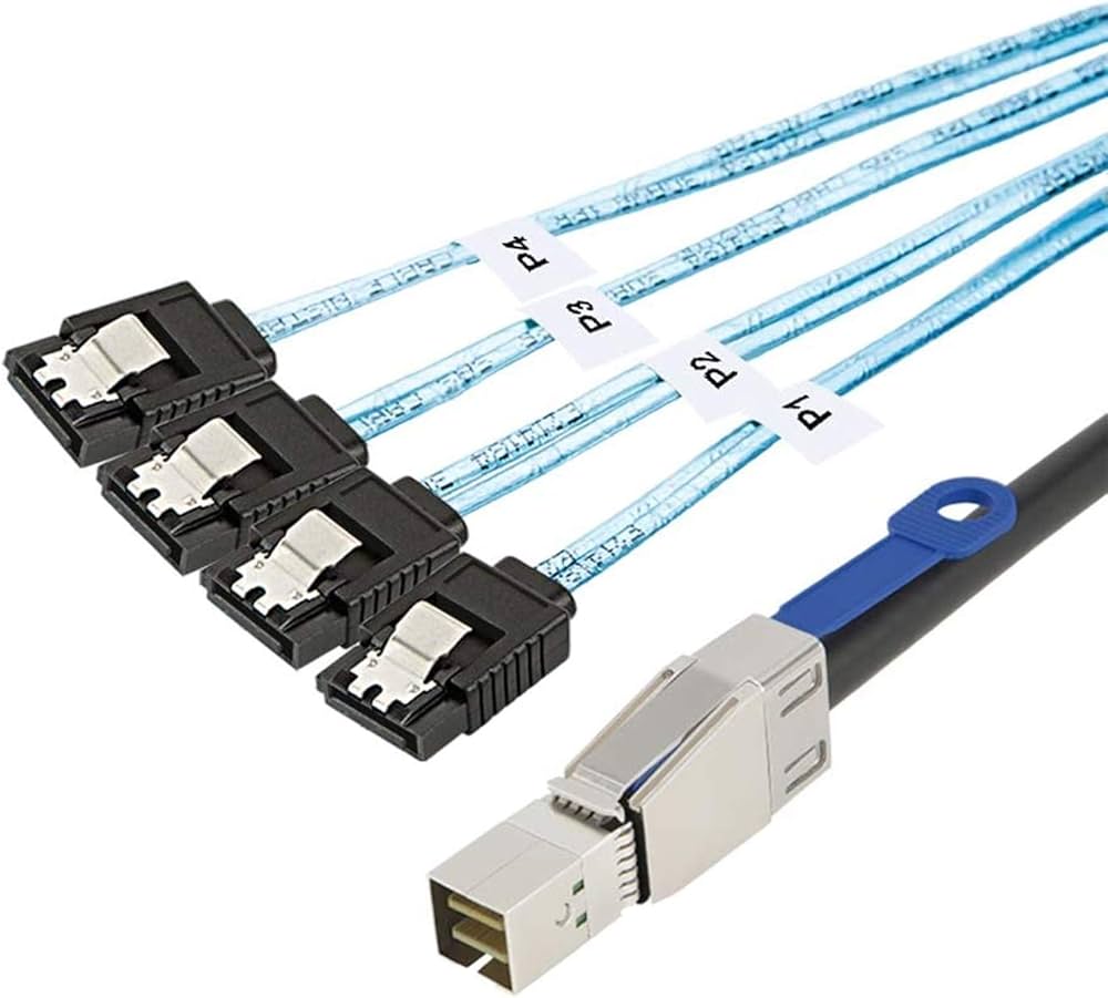 Amazon | SFF-8644 to Sata，CableCreation Mini SASケーブル SFF-8644