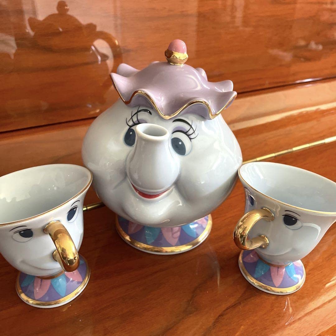 Disney◇美女と野獣⁄ポット夫人ティーポット⁄チップカップ 美女と野獣 美女