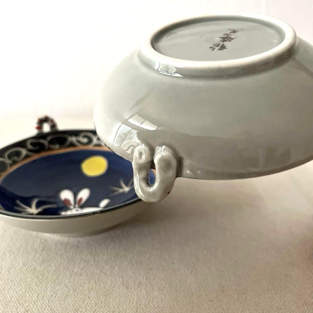 TA 和食器 楽山窯清水日呂志作 焼〆長皿 十客 共布共箱 MR9365B 和食器