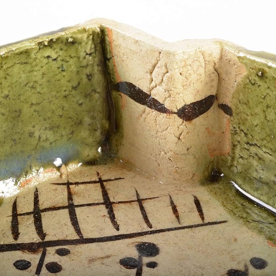 北大路魯山人作 織部茶入 共箱 茶道具 SX438 NT3 【公式通販】