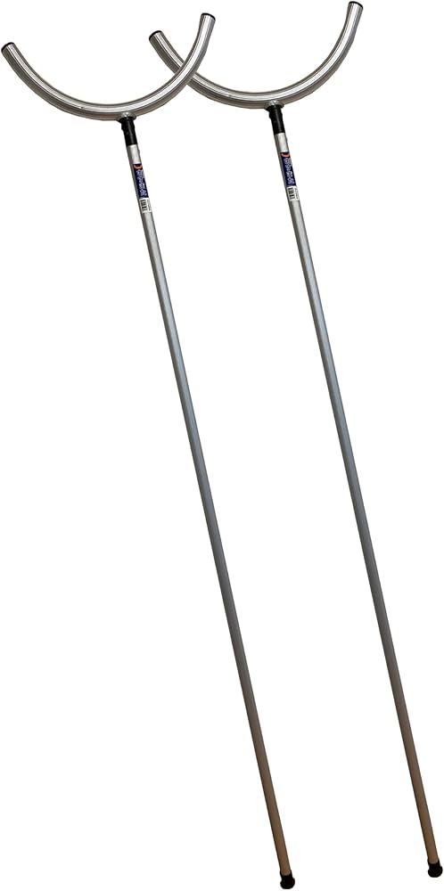 アルミ製 さすまた 全長192cm 全幅56cm 2本セット 防犯 護身 軽量