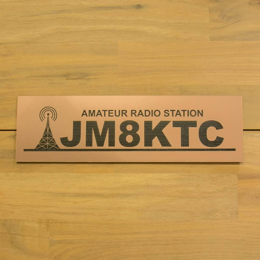 Amazon.co.jp: アマチュア無線局コールサインプレート60mm×200mm×1.5mm