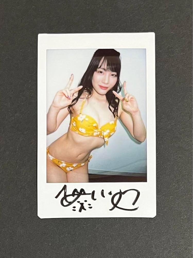 鈴村あいり 直筆サイン入りチェキ チェキ コスプレ 白黒 鈴村あいり