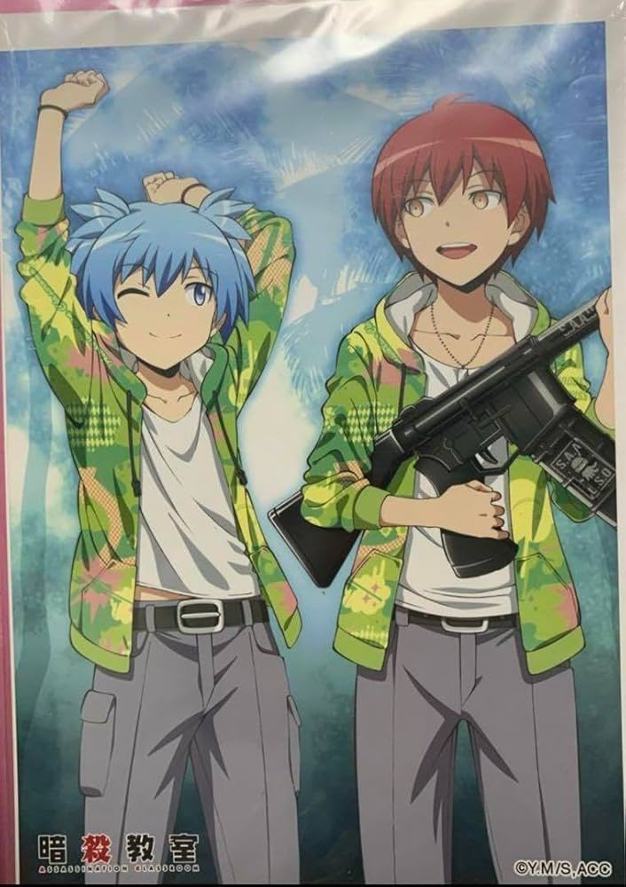 暗殺教室 avex 非売品 特典ポスター 赤羽業 潮田渚 殺せんせー 暗殺