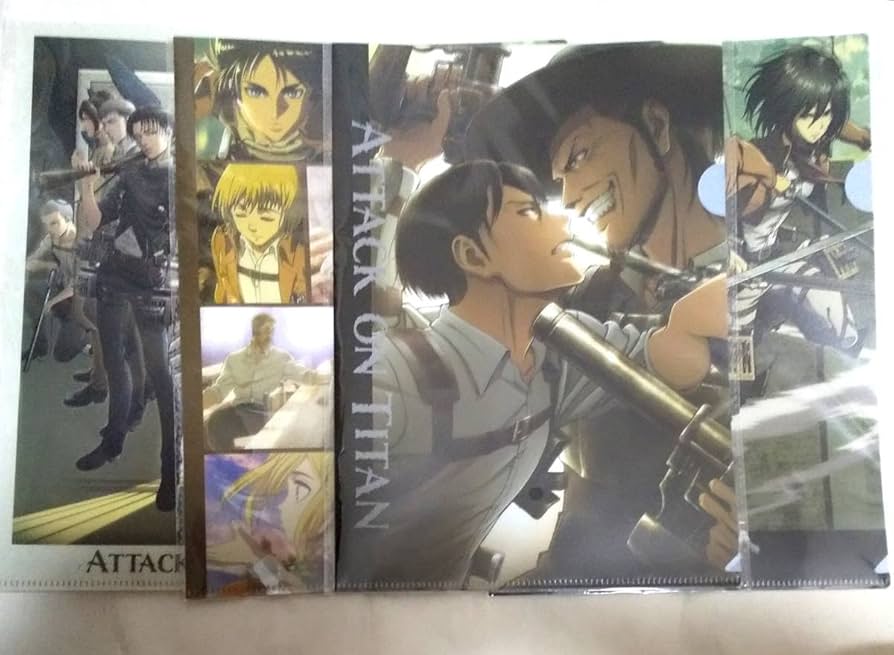 進撃の巨人 クリアファイル リヴァイ エルヴィン ハンジ エレン 描き