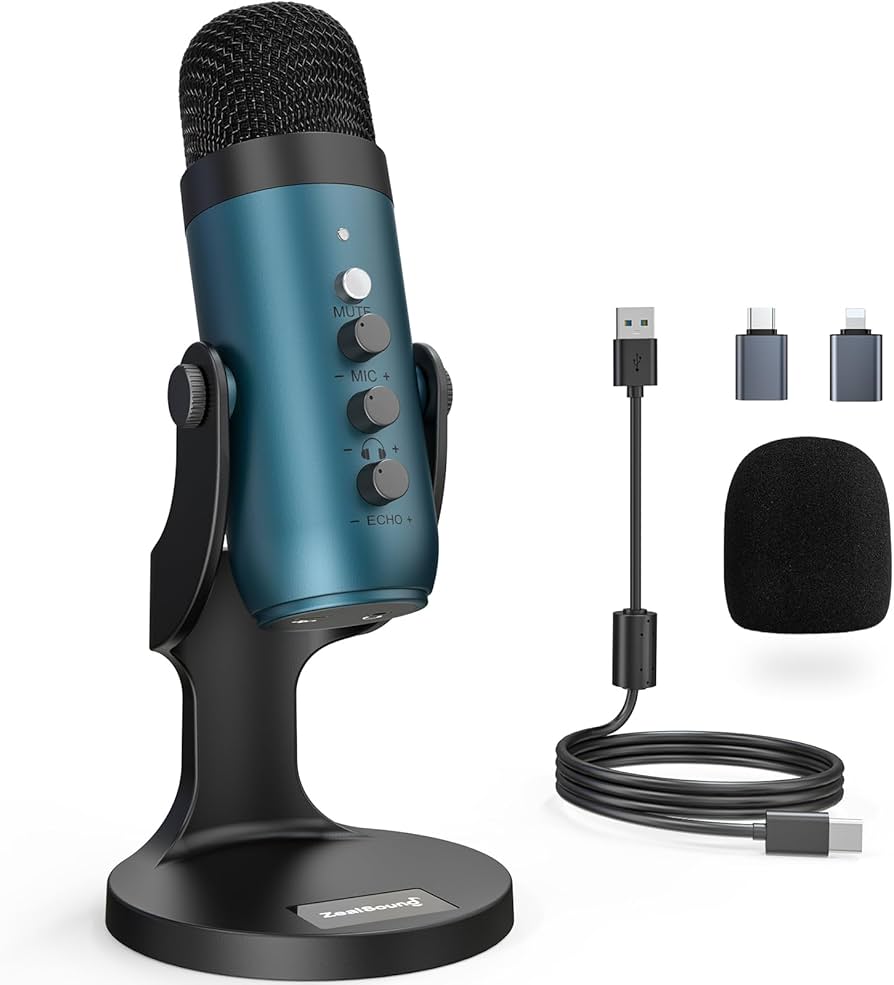 Amazon.com: ZealSound USB Condenser Microphone,Computer PC Gaming
