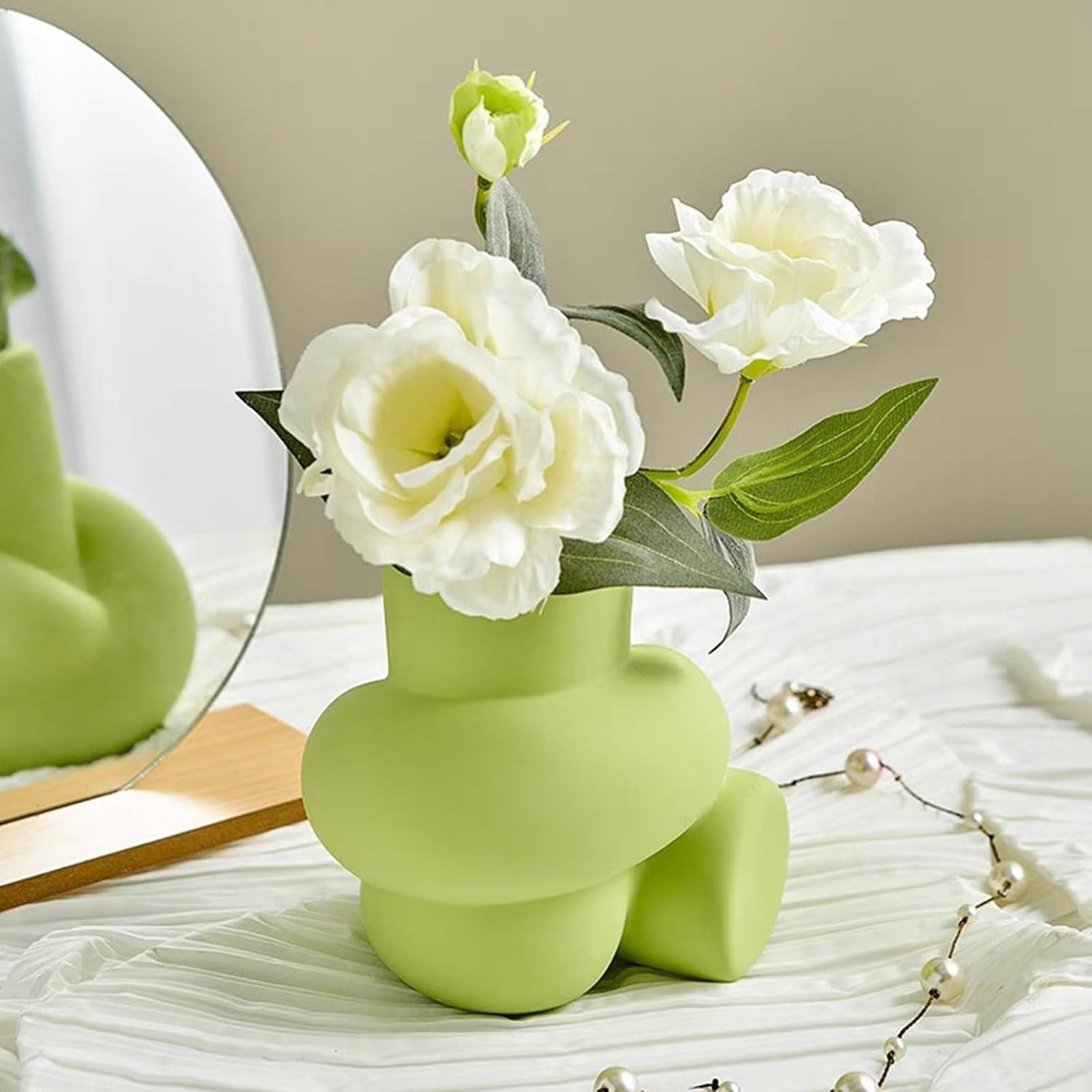 超美品! 鈞磁器 窯変釉 双耳 賞瓶 置物 鈞磁 盧鈞 花瓶 単色釉 薬花瓶