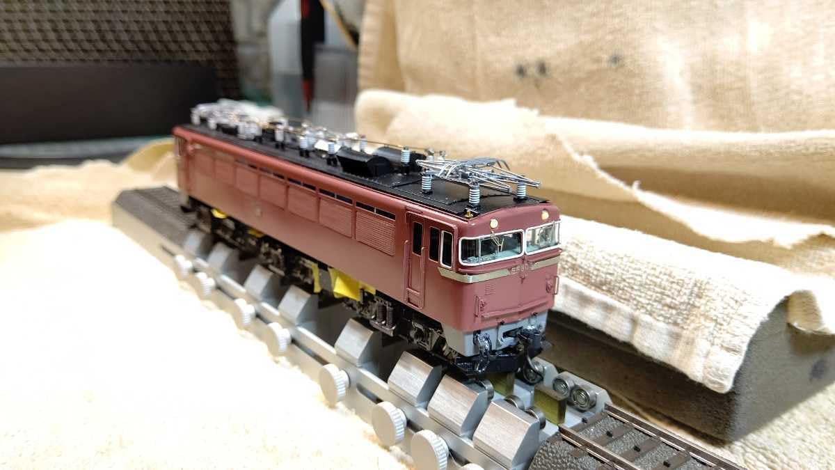 K］中村精密 EF805電気機関車と客車2両セット HOゲージ 動作未確認