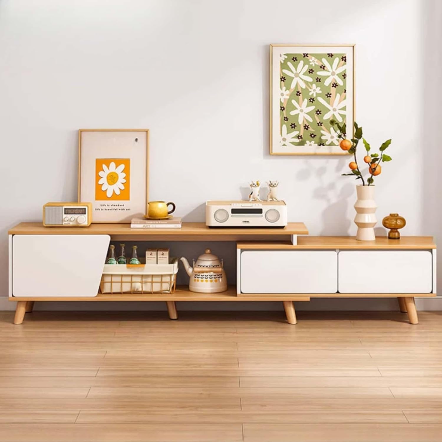 ヨーロピアンスタイル 猫脚 テレビ台 ボード ラック 幅 120cm