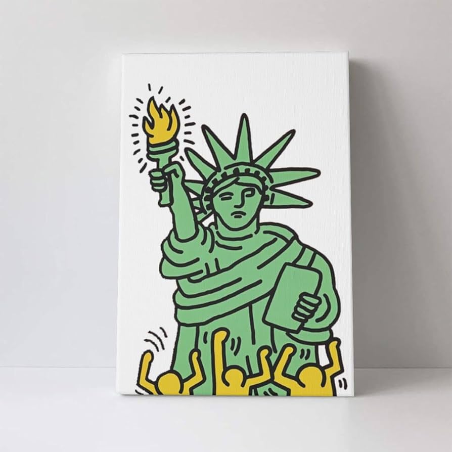 Amazon.co.jp: キース ヘリング 自由の女神 ポスターアートパネル 壁の