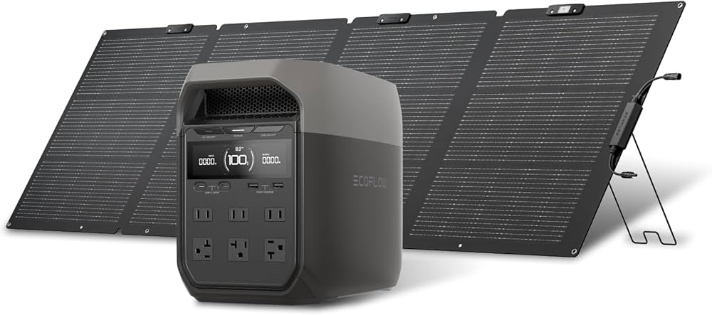 Amazon.co.jp: EcoFlow DELTA 3 1024Wh ポータブル電源 ソーラーパネル