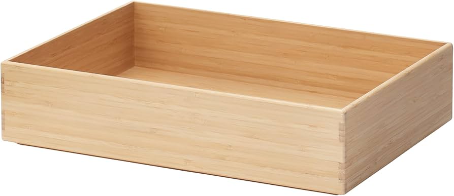 Amazon.co.jp: 無印良品 重なる竹材長方形ボックス 収納用品 小 幅37