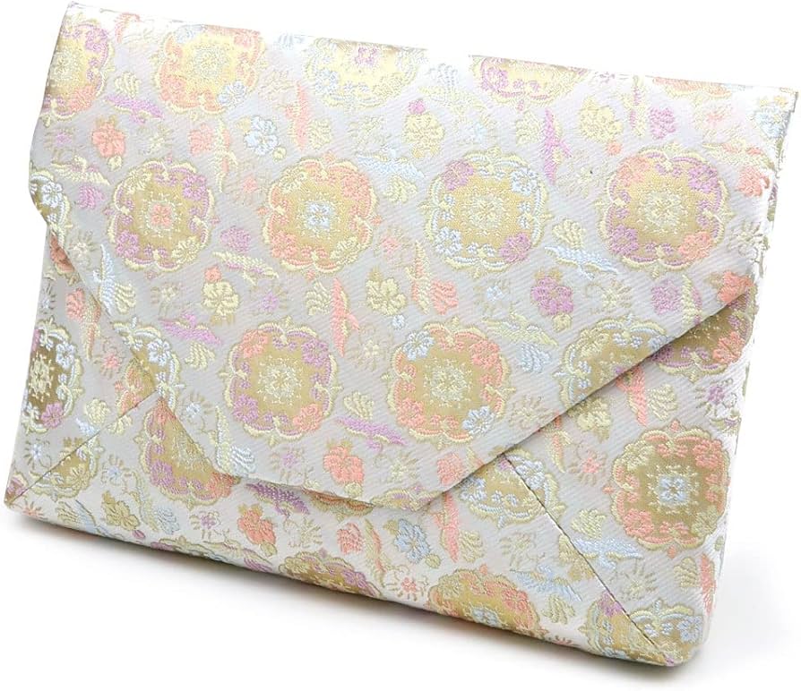 Amazon｜茶道具 数寄屋袋 すきやぶくろ 正絹 (鳳凰華紋錦 白)｜茶道用