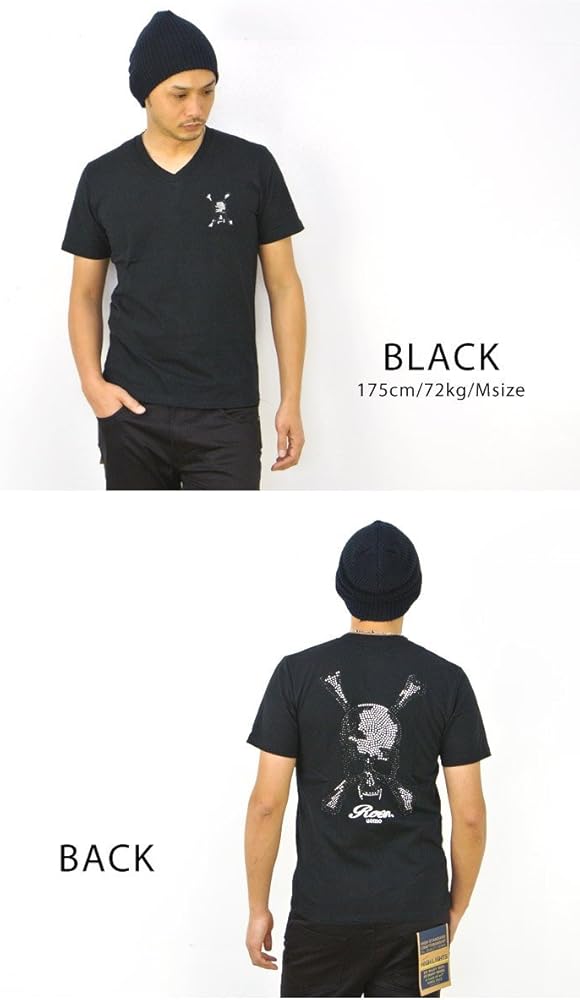 Amazon | roen-62rn01 XL BLACK(02) (ロエン) Roen ロエン VネックT
