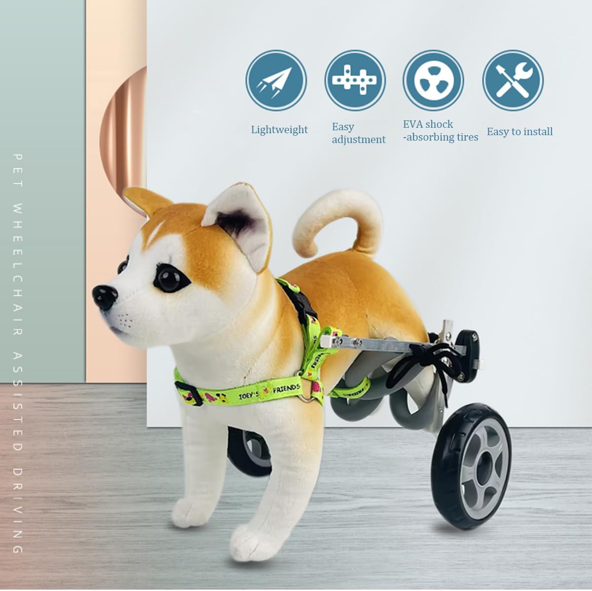 Amazon.co.jp: MIKEART 犬用車椅子 4輪 歩行器 車いす 車いす 後ろ足