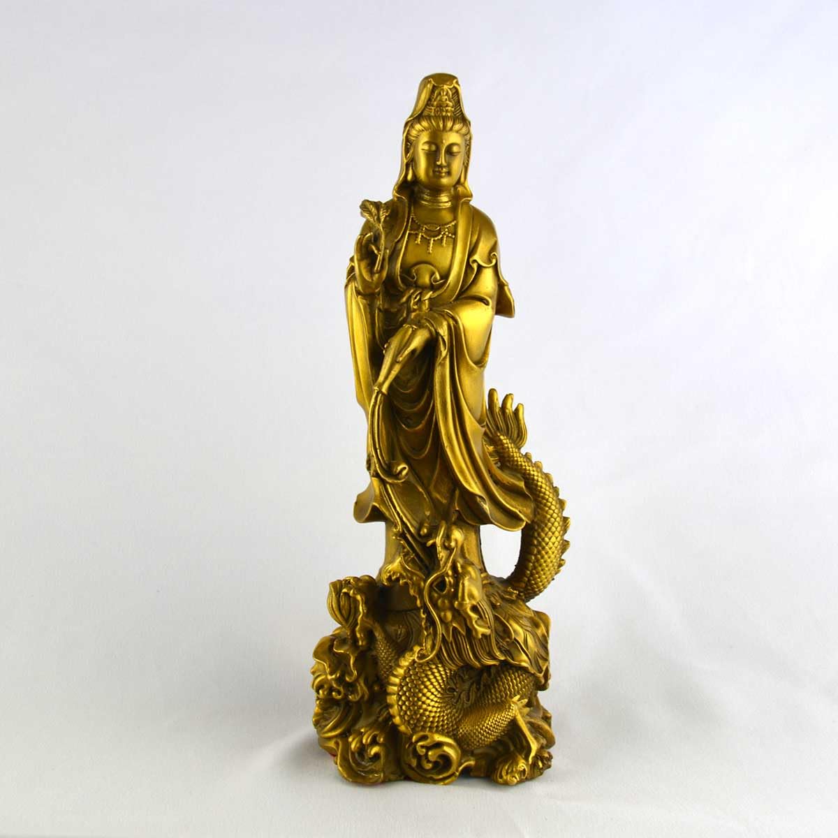 Amazon｜龍頭観音 騎龍観音 20cm 30cm 4本爪 観音菩薩 銅製 観音像