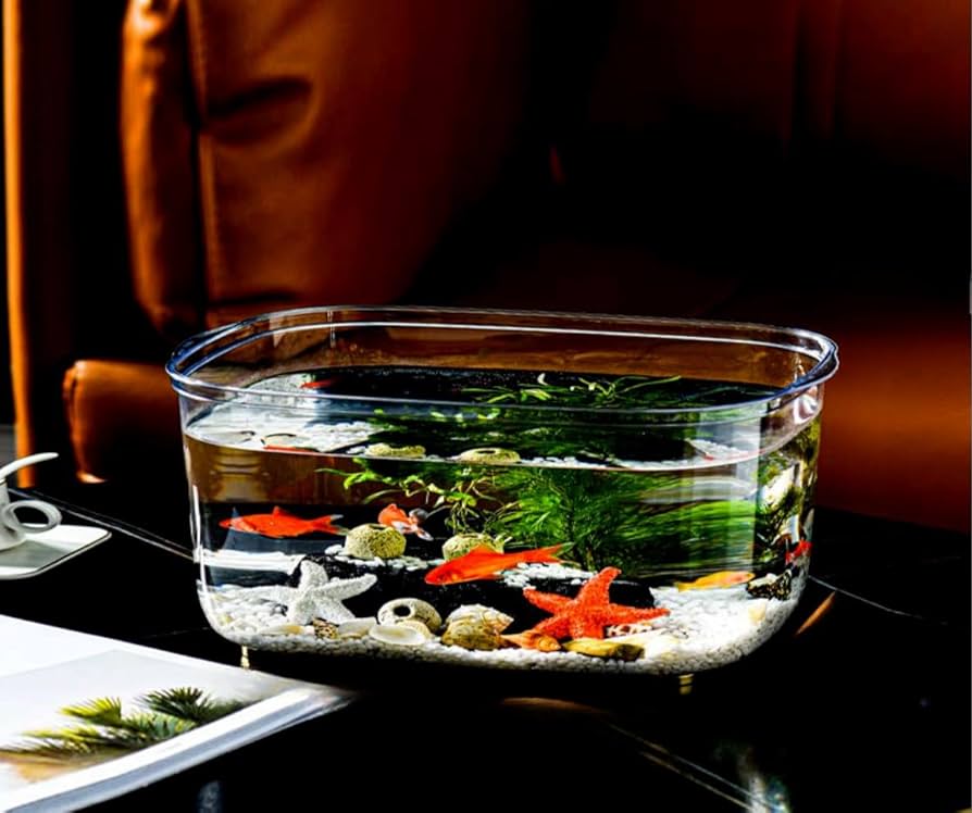 Amazon | Kziazoi 金魚鉢 プラスチック 透明 金魚 水槽 アクリル