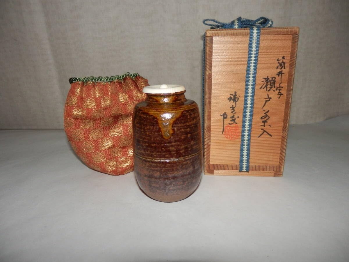 佐々木八十二 瑞光窯 筒井写茶入 Yahoo!オークション - 【佳香】佐々木八十