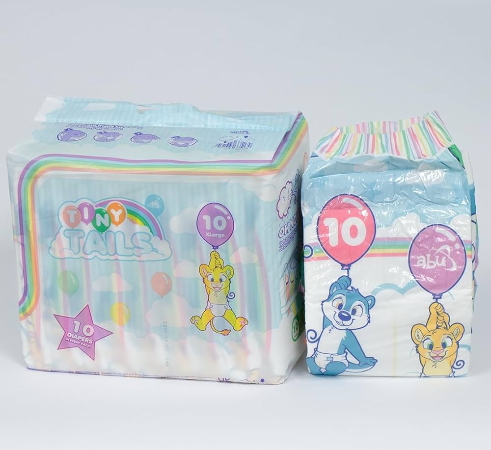Amazon.com: ABUniverse TinyTails Adult Diapers (Pack of 10) (Small