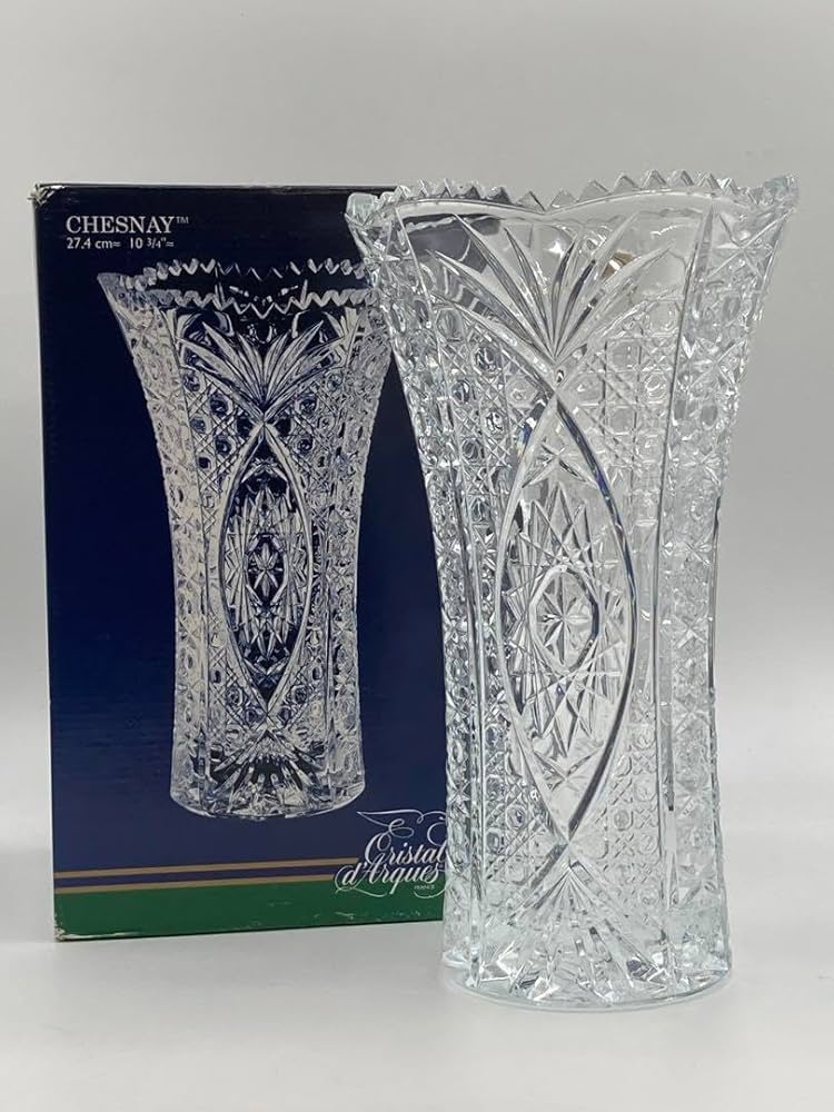 ◇CRISTAL de SERVES FRANCE クリスタル花瓶 フランス製◇ 2025年最新