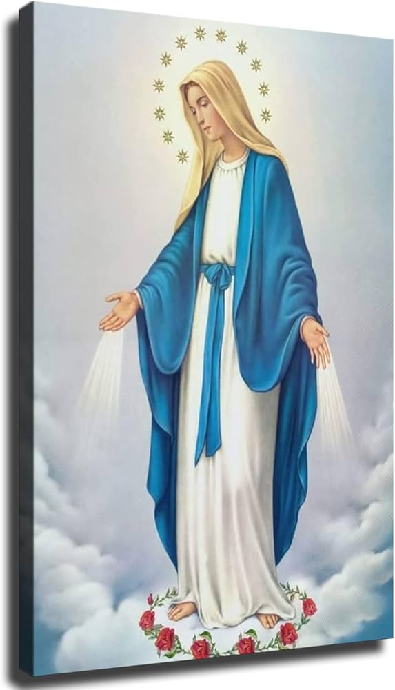 Amazon.com: Blessed Virgin Mary Poster Mother Mary Painting
