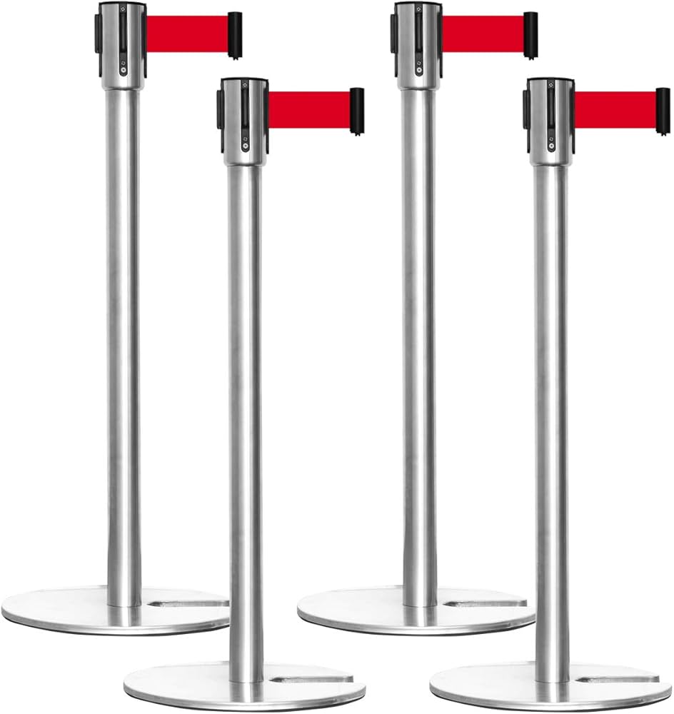 Amazon | ottostyle.jp ベルトパーテーション 4個セット 【シルバー